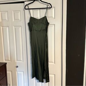 Dark Green Zara Slip Dress